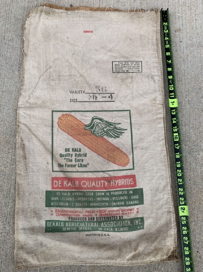 DeKalb Seed Corn Paper Lined Sack Bag