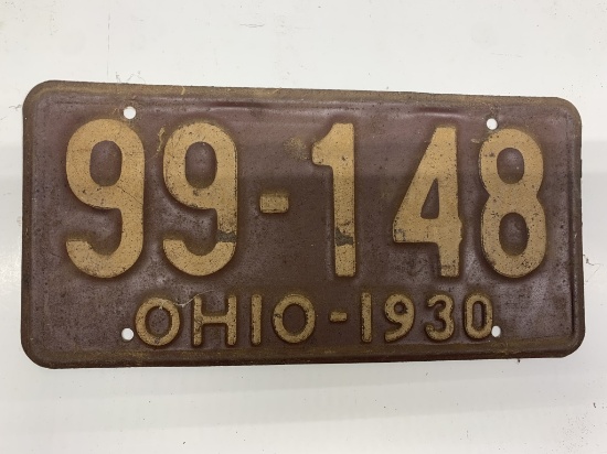 Ohio License plate 1930