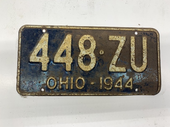 Ohio License plate 1944