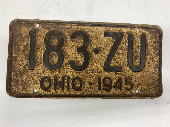 Ohio License plate 1945