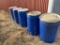 Empty Blue Barrels, 5 Total