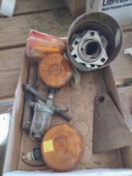 Box Of Combine Parts, Lights, Fingers, Bearing Flanges