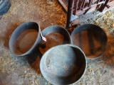 Four Rubber Feed Pans