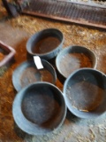 Five Rubber Feed Pans
