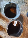 Two Flat Backed Rubber Buckets