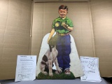 John Deere Cardboard Stand-up promo w/ boy & dog