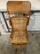 Vintage Wooden Adjustable Height High Chair Rocker