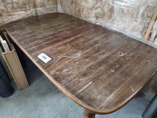 Wood dining table with 4-chairs