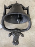 Cast Iron Dinner Bell with cow