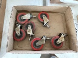 6 Small Caster Wheels