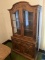 Glass Front Hutch w/ 2 Drawers & Cupboard