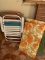 4 Lawn Chairs & Vintage Cushions