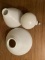 2 Milk glass Lamp Shades & Large 60W Lightbulb