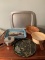 Tin Plates, Small & Medium Pot & 8 Wood Bowls