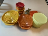 Tupperware Bowls & Lids & Set of Measuring Cups