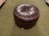 Vinyl Ottoman