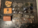 Assorted Lot of Eye Glasses, Cases & Wallets