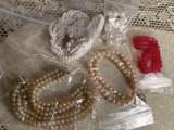 Costume Jewelry, 3 Beaded Necklaces & 3 Bracelets