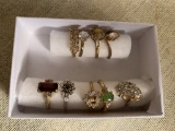 Costume Jewelry 9 Assorted Rings