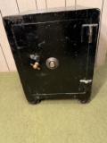 Old Heavy Metal Safe on Wheels