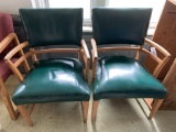 2 Wooden Frame Chairs