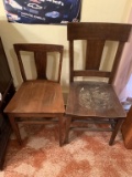 2 Wooden Chairs