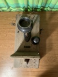 Vintage Wooden Case Telephone