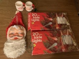 Vintage Santa Decorations & Lights