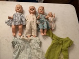 4 Baby Dolls & 2 Outfits