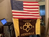 Pre 1959 US Flag & Girl Scout Flag