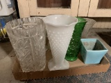 Glass  & Milk Glass Vases