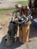 2 Sets of Golf Clubs in Bags