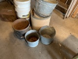 Assorted Buckets, Metal & Plastics