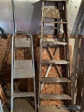 1 Metal & 1 Wooden Step Ladders