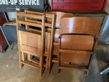 4 Wood Folding Chairs