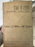 Old War Gun Manual, Mortar Round, 4-20 ga Shotgun Shells & 2 Casings,