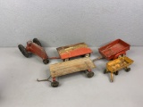 Slik Tractor and Assorted Wagons
