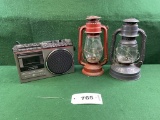 GE Radio & 2 Lamps