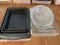 Glass & Metal Baking Dishes, Some With Lids