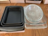 Glass & Metal Baking Dishes, Some With Lids