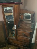 Dresser w/ Mirrored Armoire