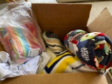 3 Boxes of Rugs, Linens & Blankets