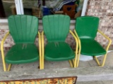Metal Painted Chairs, John Deere Colors