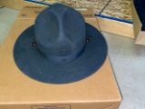 Stratton Self Forming 7 1/8 Felt Hat & 3 Navy Clip On Ties