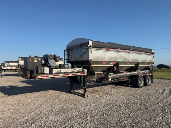 2015 Adams Stainless 32’ Steel 3-Compartment Tender Trailer w/ Self-Contained Diesel Engine & Discha