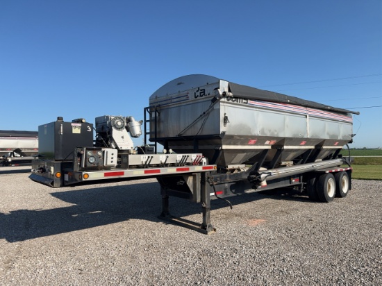 2014 Adams Stainless 32’ Steel 3-Compartment Tender Trailer w/ Self-Contained Diesel Engine & Discha