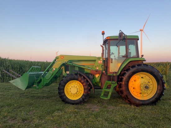 John Deere 7800 MFWD Tractor and H360 Loader w/ 5247Hrs