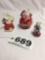 3 Coca-Cola assorted holiday ornaments