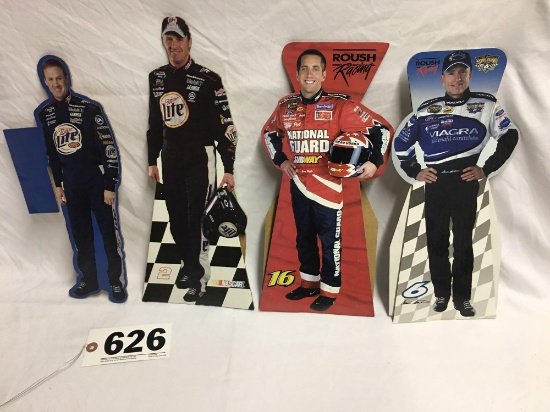Various NASCAR driver card board stand-ups