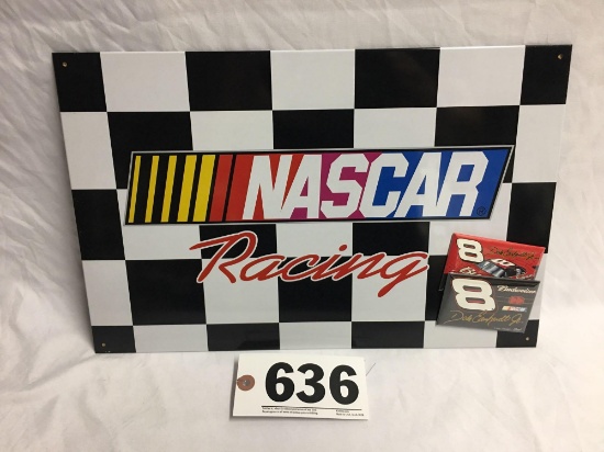 In NASCAR racing sign with 2 Dale Earnhardt Junior and magnets
